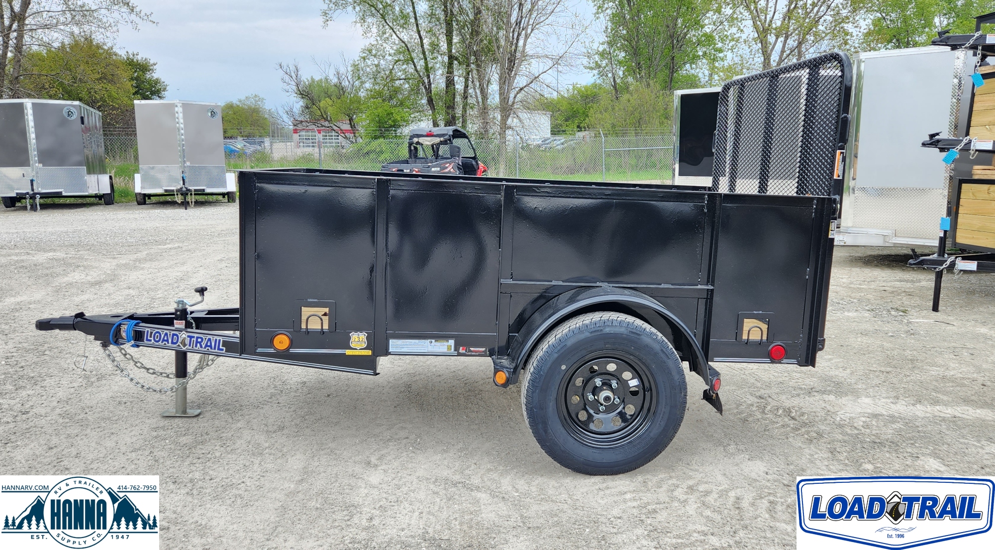 Load Trail 5 x 8 Single Axle Landscape Trailer with 24" Solid Metal Sides